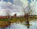landscape with flooded fields 1873 Camille Pissarro brook